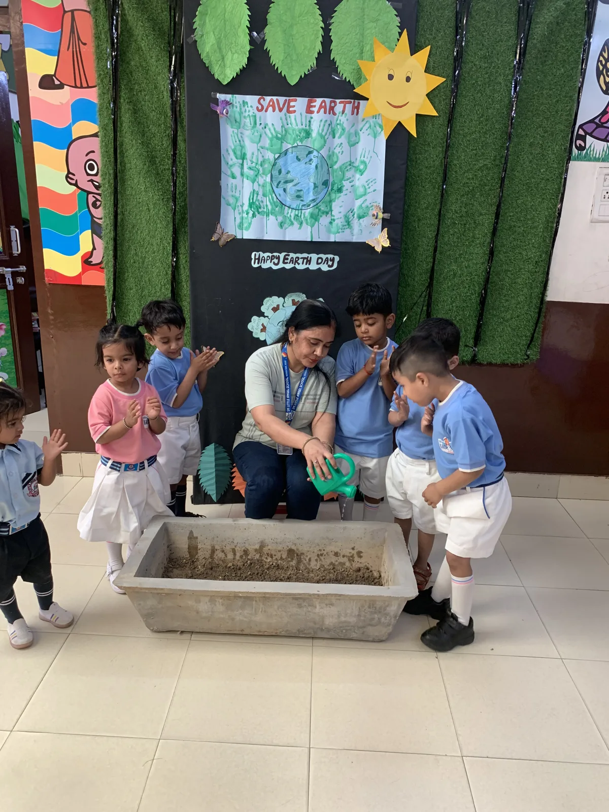 Children exploring together on Earth Day